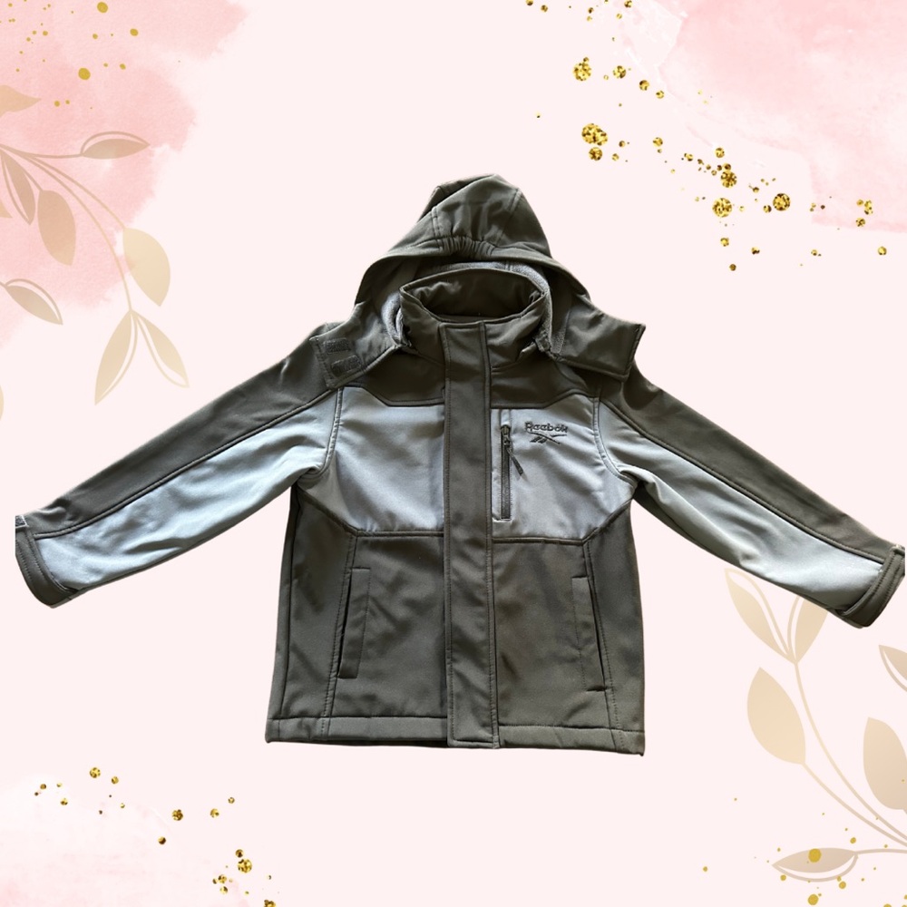 Reebok Kids Black and Gray‎ Hooded Jacket